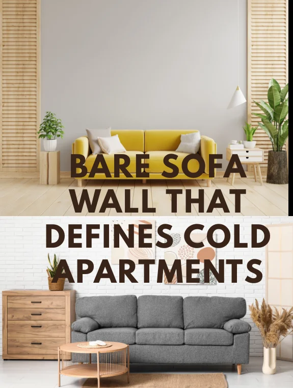 Bare Sofa Wall That Defines Cold Apartments