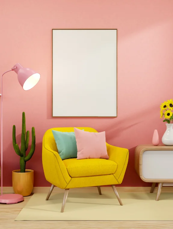 Mismatched Frame Colors Room