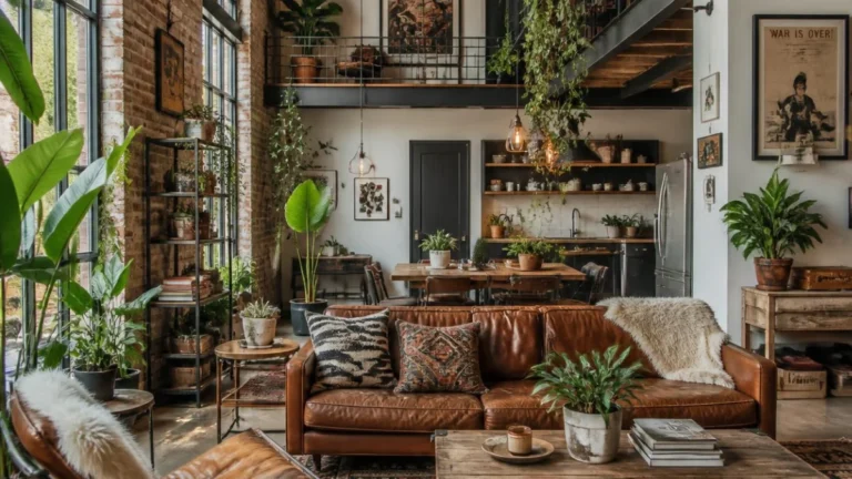 Boho Industrial Apartment Home Decor Ideas for Urban Spaces That Feel Raw Warm