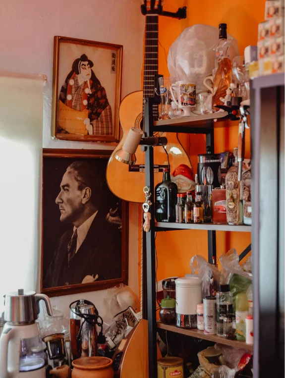 Kitchen Clutter Visible From Living Space