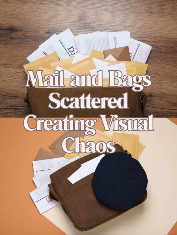 Mail and Bags Scattered Creating Visual Chaos