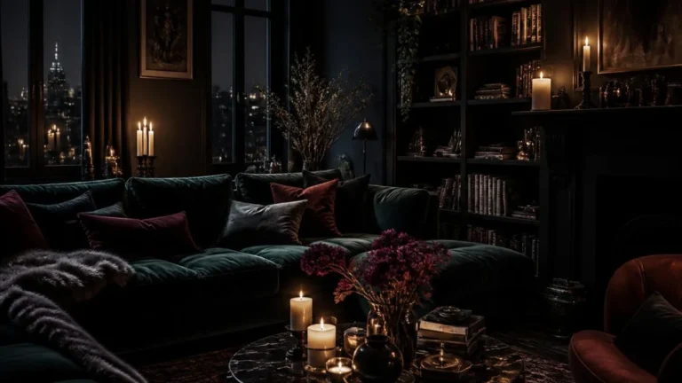 Moody Apartment Living Room That Celebrates Darkness Instead of Fighting It