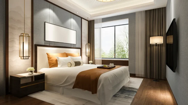 Sandalwood And Cream Apartment Bedroom Decoration Aesthetics