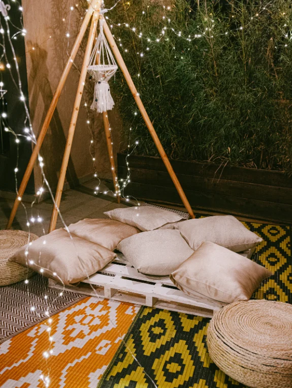 The Lighting Layer That Makes the Boho Patio Come Alive at Night