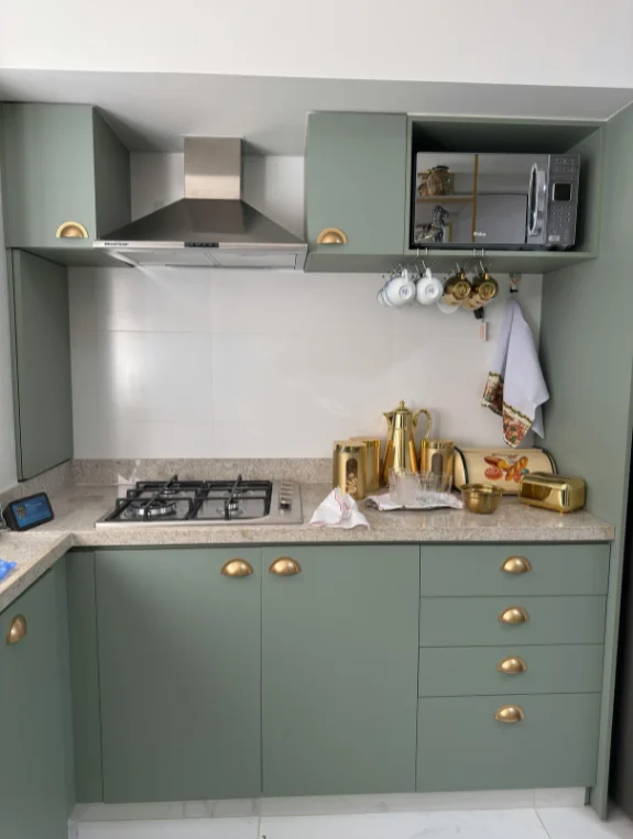 The Sage Green and Gold Kitchen Elements
