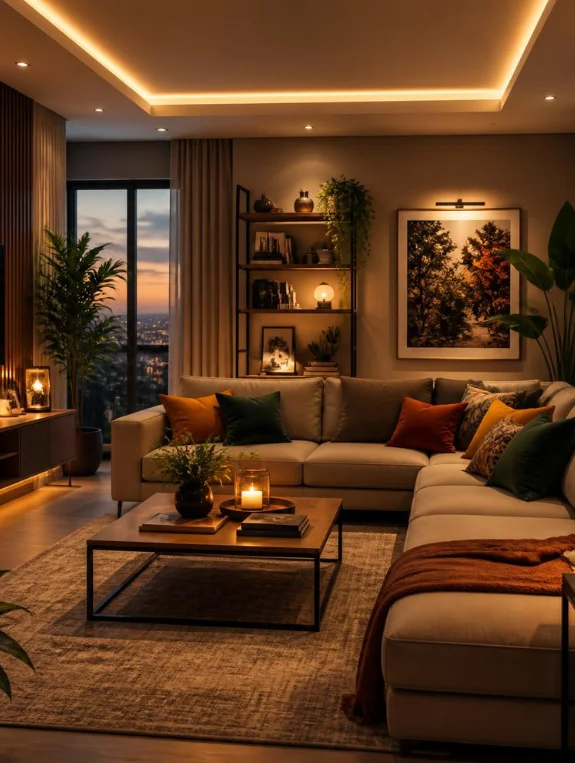 The Warm Ambient Living Room Lighting System