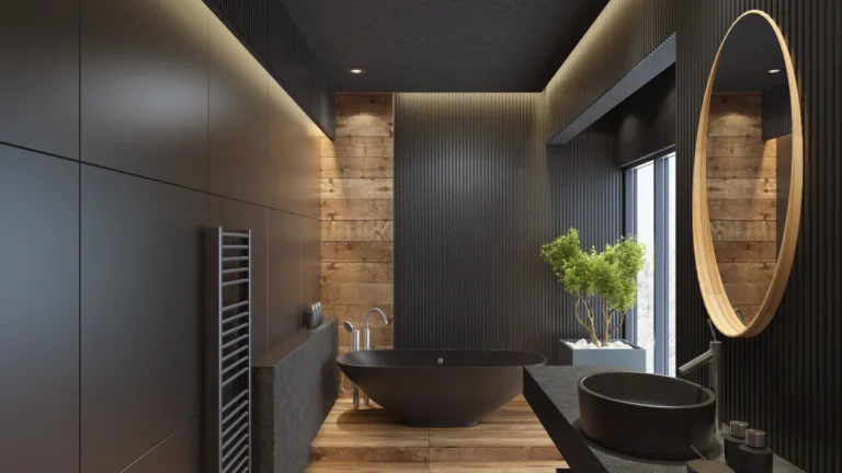 Aesthetic botanical apartment bathroom inspiration with indoor plants
