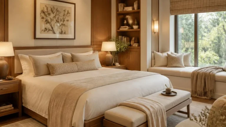 Sandalwood And Cream Apartment Bedroom Aesthetic Inspiration