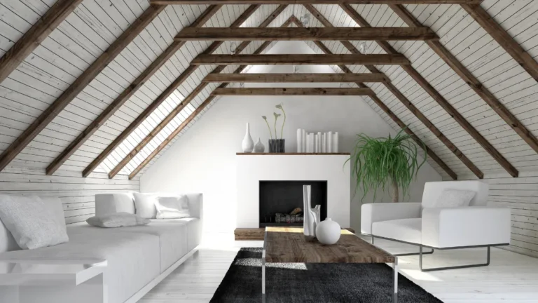 Modern Minimalist Attic Layout That Uses Every Knee Wall for Built-In Storage