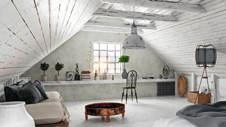 Modern Minimalist Attic Studio That Works for Every Member of a Small Family